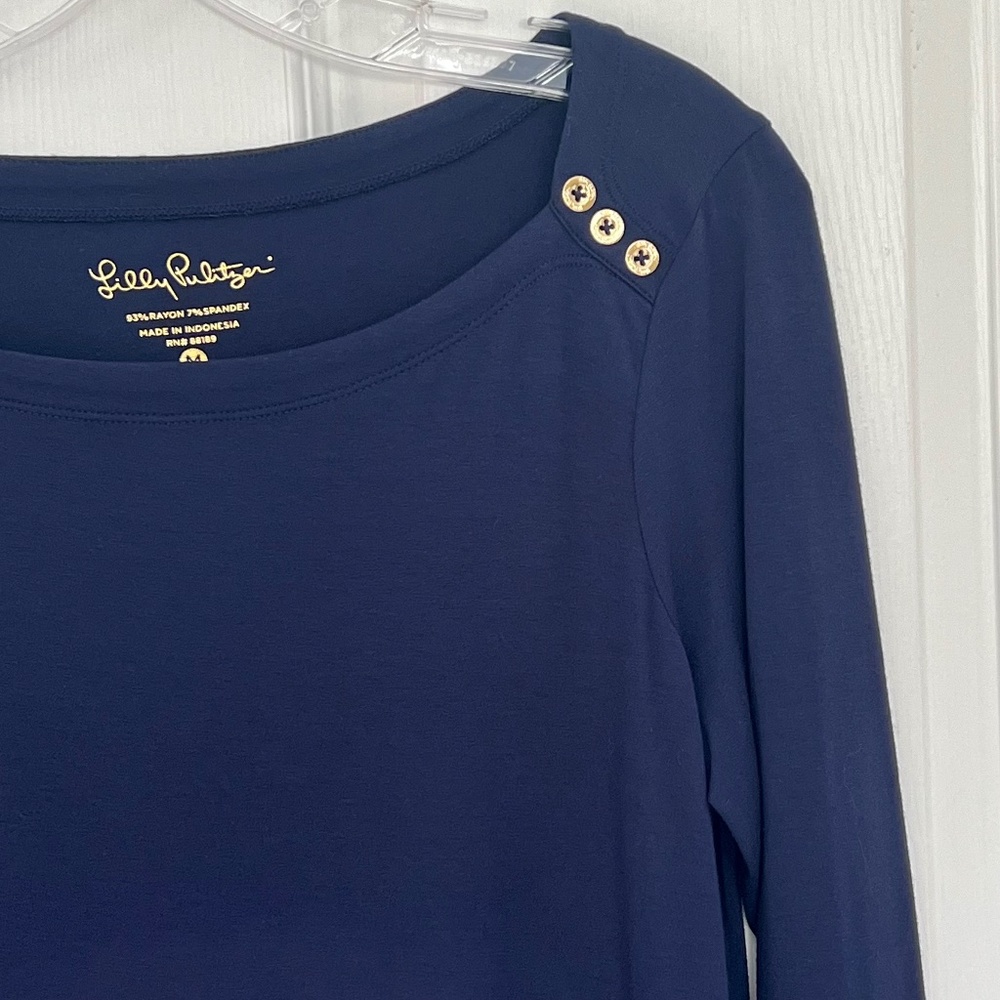 π Lilly Pulitzer Navy Dress ~ NWOT ~ Size M π - Picture 10 of 12